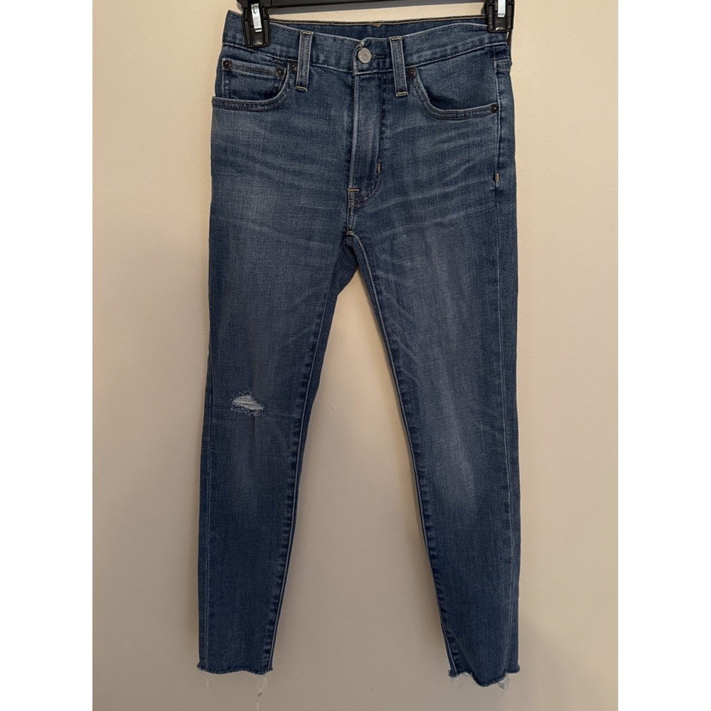 Frye Skinny Jean Raw Hem Mid Rise Size 25 Women's Jeans